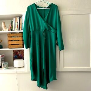 Green bias cut dress